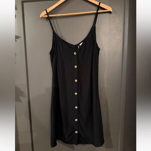NWOT H&M Divided Black Button Mini Dress size 10
